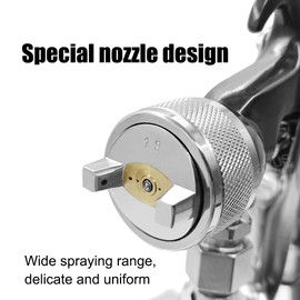 Joywayus HVLP Spray Gun with Cup, 1.8mm Nozzle, 34oz 1000cc Capacity, Professional Siphon Feed Pneumatic Air Paint Sprayer Gun, Black Handle