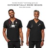 FIGS Chisec Three-Pocket Scrub Top for Men – Black, XL