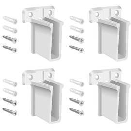Hufopik 4 Pack Wire Shelf End Bracket, Designed for Closetmaid Wire Shelving, Wall Mount Brackets for Shelves Closet, Screws Included, Wire Shelf Clips, Wall Shelf Brackets, Closet Wire Shelving