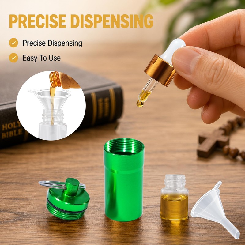 20 Pcs Anointing Oil Bottles Travel Split Bottle Eye Dropper,