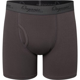 Organic Signatures Mens Underwear Boxer Briefs Cool Soft Stretchy Ethical 3 Pack (Large, Charcoal)