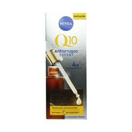 Nivea Q10 Anti-Falten-Serum Expert Double Action (30 ml), Gesichtsserum mit Anti-Aging-Technologie, Anti-Aging-Gesichtswasser, blockiert Zuckerschäden