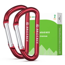 Brotree Small Carabiner Clips Mini Aluminum Carabiner - 6cm D-Ring