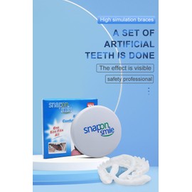 Generic Snap On Veneers Teeth for Men and Women - Moldable False Teeth and Dentures Replacement Kit for Missing Teeth, with Teeth Grinding Guard, Best Whitening Strips and Fake Braces for Bad Teeth