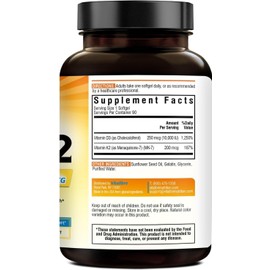 RevitaWell Vitamin D3 Vegetarian Supplements with Vitamin D3 K2 Supports Bones