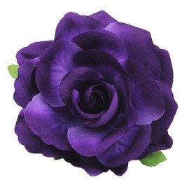 VEICOSTT Women Rose Flower Hair Clip Hair Accessories Flower Brooch Pin ZFJ11 (Purple)