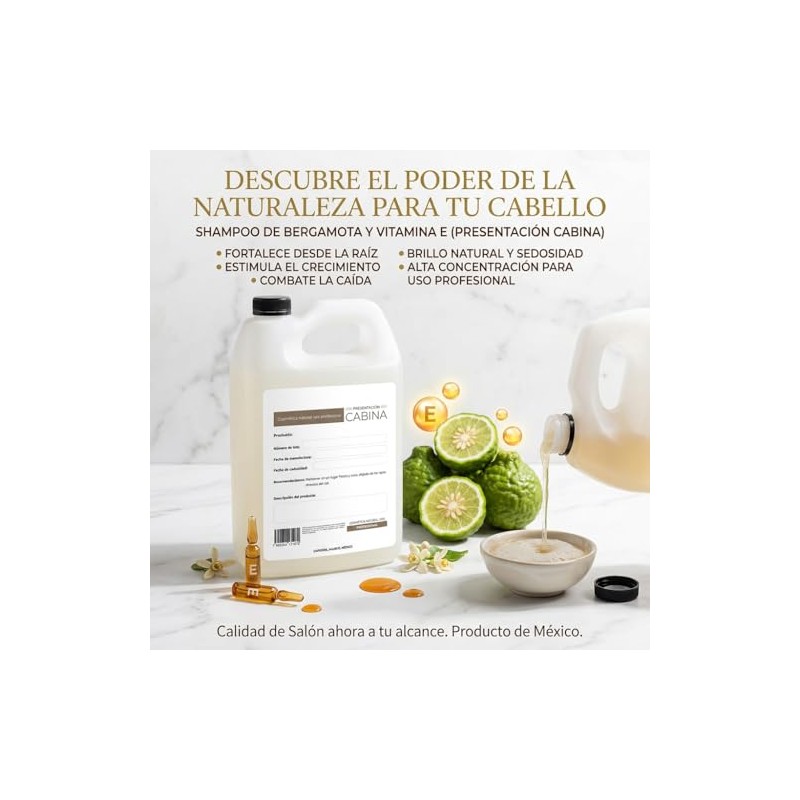 Shampoo Profesional de Bergamota y Vitamina E Anticaída a Granel