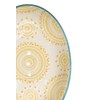 Tranquillo Boho Chic Oval Stoneware Soap Dish with Yellow Print