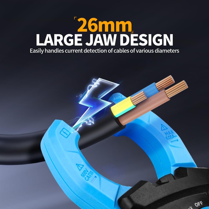 DewinLVD Multimeter with Pliers for Current, Clamp Multimeter with Automatic