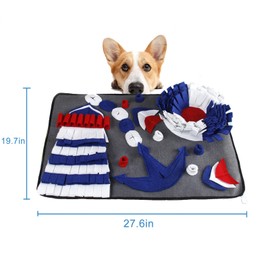 Pets on Safari Snuffle Mat for Dogs, Interactive Foraging Puzzle Non-Slip Blanket, Premium Feeding Mat for Slow Eating & Smell Training. Dog Brain Stimulating Toys Bed (Grey)