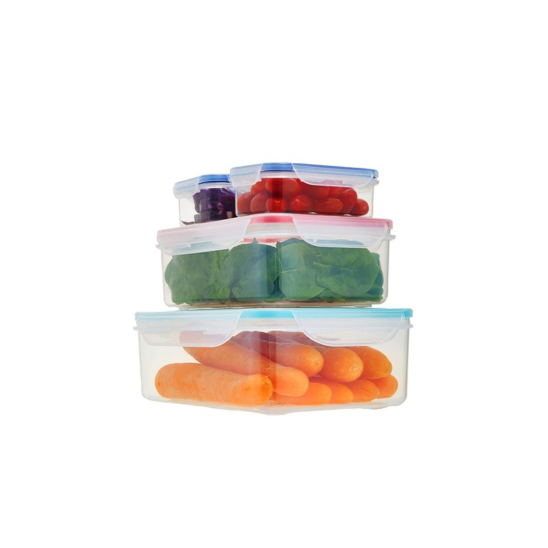 Premier Housewares Rectangular Food Storage Containers with Lids, Set of