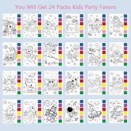 PEMOTYST 198 PCS Watercolor Coloring Books Goodie Bags Stuffers Bulk Kids Party Favors for Art Craft Kit Classroom Prizes School Birthday Party Supplies