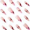 BABALAL Press On Fake Nails Cherry Design Acrylic Nails Long,