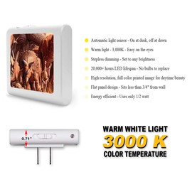 Plug in Dimmable LED Night Light with Dusk to Dawn Auto Sensor, Adjustable Brightness, Warm Light, Auto On-Off Nightlight for Bathroom, Hallway, Nursery, Bedrooms - Dino Giants