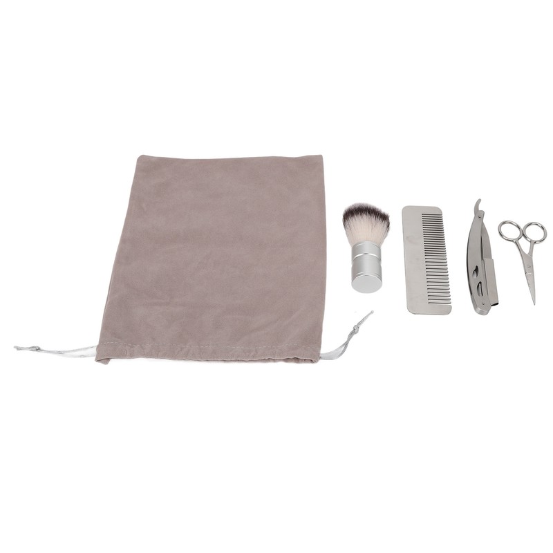 4pcs Beard Trimming Comb Brush Kit Portable Hair Trimming Rust