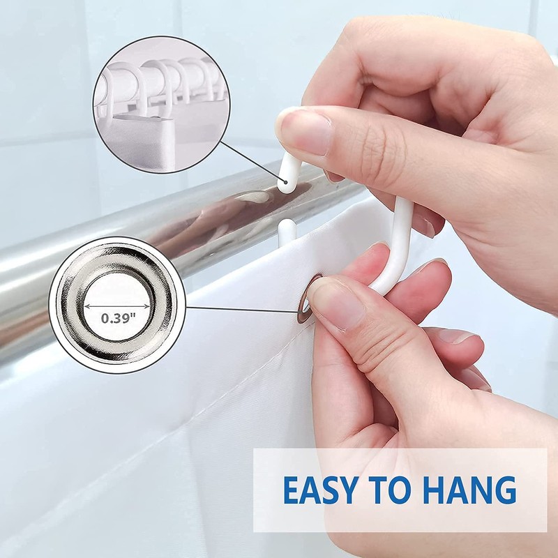 Black and White Striped Bathroom Shower Curtain, Piano key Pattern