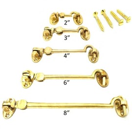 SISI UK® Brass Cabin Hooks, Premium Quality, Latch Hooks (2'' (50mm))