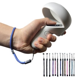 Improved Replacement Reflective Wrist Straps for Oculus Quest 2 Gen Controller, Sturdy Comfy Adjustable Hand Strap for Oculus, Easy Attach White Resin Stopper for Oculus Controllers