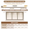 KAMANINA 1 Inch Curtain Rod 32 to 58 Inches (2.6-4.8ft),