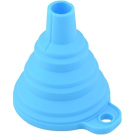 daycount 3pcs Mini Gel de silicona Embudo plegable Hopper Utensilios de cocina plegable, Multi colores, Azul, 1