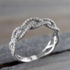 6.5 mm Wedding Eternity Ring for Women Stackable Sterling Silver