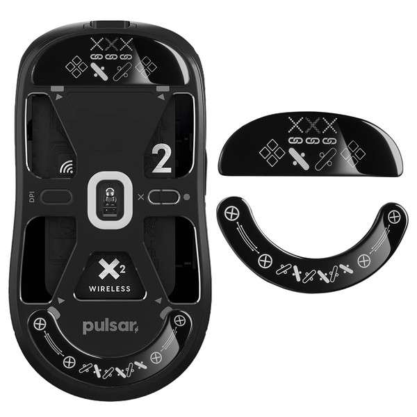immoenuc Glass Mouse Skates for Pulsar X2 & X2V2 &