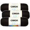 Caron Bulk Buy: Caron Simply Soft Yarn Solids (3-Pack) Black