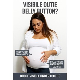 Confidence Bodywear Brooke's Baby Essentials Belly Button Cover, For Use Under Maternity Dress, Pregnancy Shirt or to Hide Belly Button Ring 10 Covers measuring 2.16" ea.