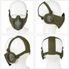 AOUTACC Airsoft Mesh Mask, Half Face Mesh Masks with Hearing