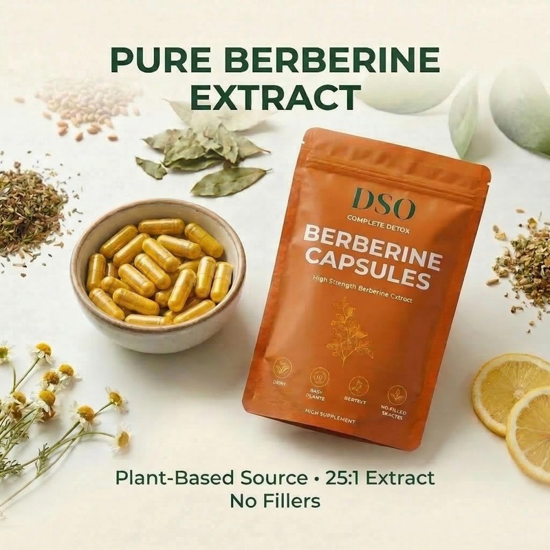 Berberine Capsules 600mg (25:1 Extract) – High Strength Berberine Supplement