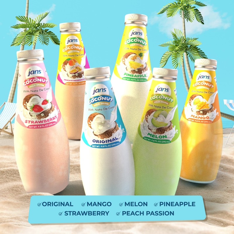 JANS - COCONUT MILK DRINK (with NATA DE COCO) MELON