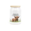 Purely Home Highland Cow Ceramic Ground Coffee Storage Canister -