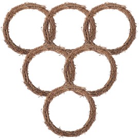 6 Pcs Grapevine Wreath 10 inch - DIY Crafts Natural Grapevine Twig Vines, Vines Garland Wreaths for Wedding House Holiday Door Vase Wall Decor