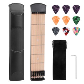 Pocket Guitar Practice Neck, 6 Fret Portable Guitar Chord Practice Tool for Beginner