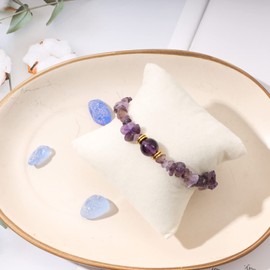 MILAKOO Gemstone Bracelet Women's Natural 7 Chakra Bracelet Healing Bracelet Energy Bracelet Set, ['Amethyst']