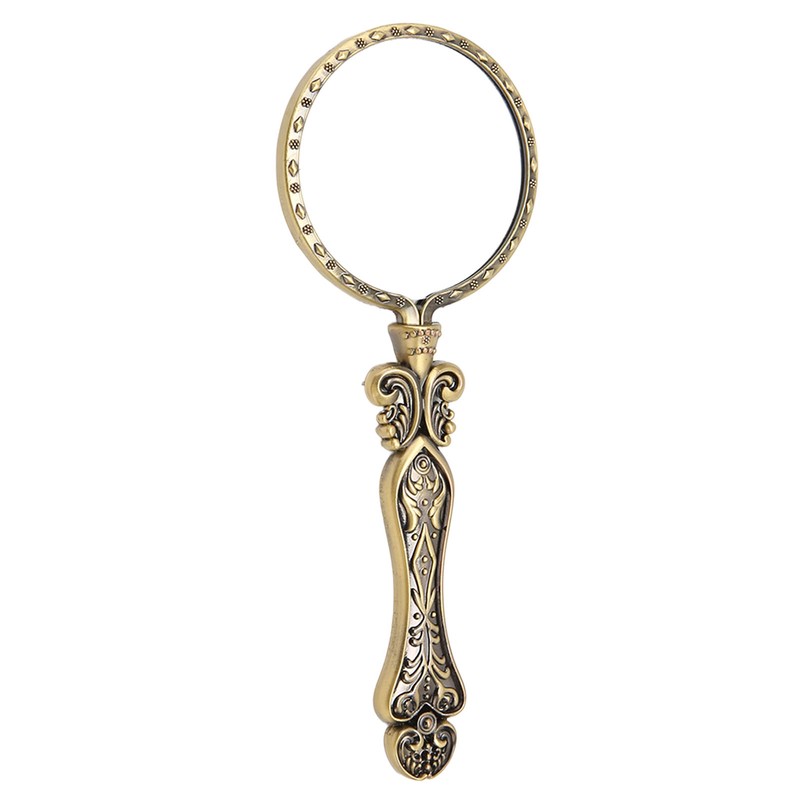 3X Retro Magnifying Glass Handheld Portable Exquisite Magnifying Glass for