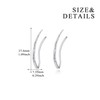 Sterling Silver Minimalist Ear Climber Crawler Cuff Earrings for Women