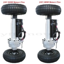 Unbranded 24V 180W 350W Motor Transaxle 4''Front Rear Wheel Tire for MobilityScoote - 24V 350W Electric Brush Motor Transaxle