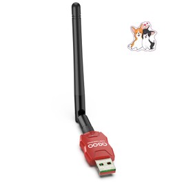 Class 1 Long Range Bluetooth Adapter for PC, QGOO USB Bluetooth Adapter for PC 5.3+EDR, Bluetooth Dongle Bluetooth Receiver Support Windows10/8.1/8/7（red-039）