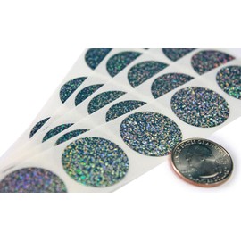 Glitter 1 inch Silver Round Scratch Off Sticker Labels for Lottery Games 250 Pack My Scratch Offs
