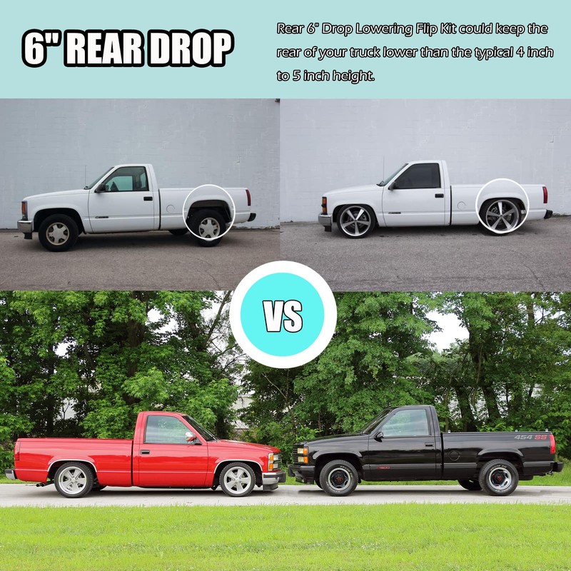 6'' Rear Drop Flip Kit with C Notch for Chevy