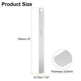 HARFINGTON 8 Blades Metric Steel Feeler Gauge, 0.02mm Thickness Filler Gauge, Offset Valves, Guitar Gauge Gage Measuring Tool, for Gap Width Thickness Measuring