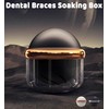 AARAINBOW Large Denture Case with Strainer Basket, Clear Retainer Cleaner