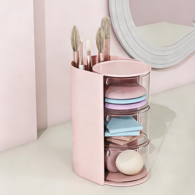 Goujfol Hair Accessories Organizer, 3 Layer Hair Tool Organizer with