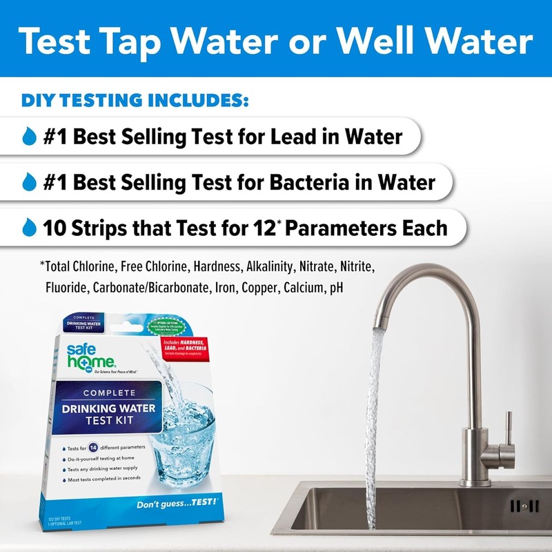 Safe Home® Complete Drinking Water Test Kit – DIY Screening