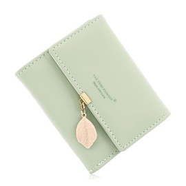 CALIYO Women's Purse Made of Smooth and Soft Synthetic Leather Purse Women's Small and Short Format Purse Ladies in Very Beautiful Colours with Many Compartments, Jade Green, Stylish