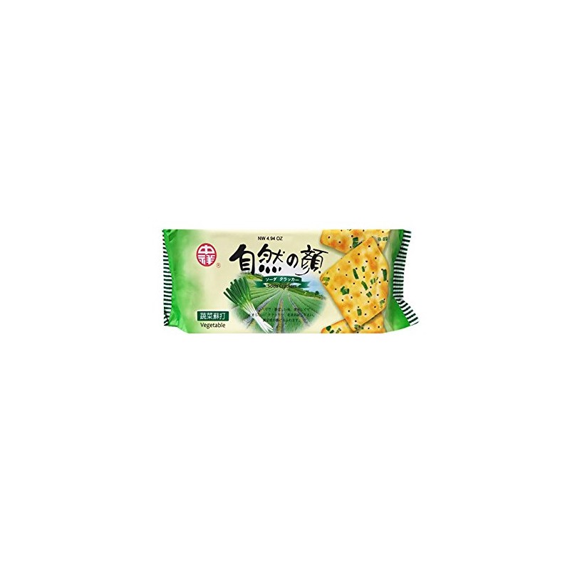 Chung Hsiang Green Onion Soda Cracker 4.94oz, 2 Pack (Vegetable)