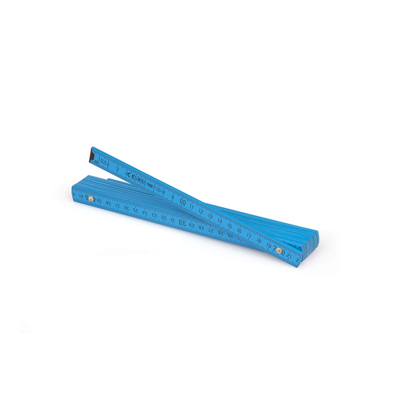 Metrie BL52 Folding Rule, Duplex Scale, 2 Metres, Colourful, light