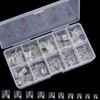 Square Nail Tips Half Cover 500Pcs Clear Acrylic Nails French