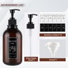 DEROANBOTT Shampoo and Conditioner Dispenser, Refillable Plastic Shampoo Pump Bottles